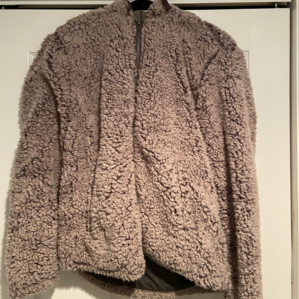 hooded sherpa jacket
